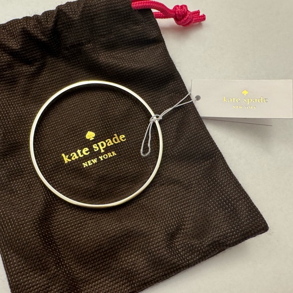 Kate Spade Find The Silver Lining Idiom Bangle NWT - Picture 2 of 3